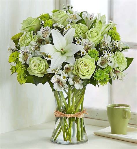 Serene Green Flower Bouquet in Bronx, NY | Your Red Roses