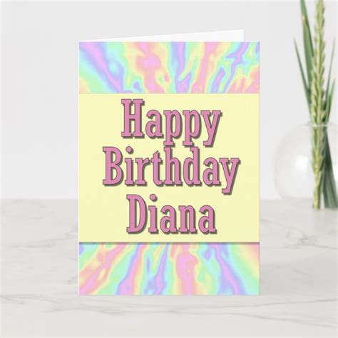 Happy Birthday Diana Card | Zazzle