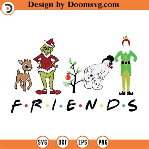 Friends Grinch Movie Characters, The Grinch SVG, Grinch Santa SVG - Doomsvg