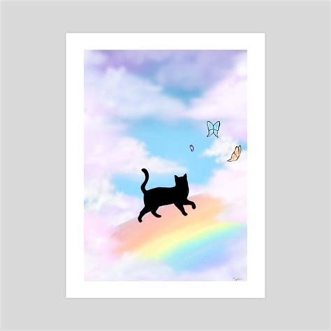 Rainbow Bridge Kitty, an art print by Rapture Blackblade - INPRNT