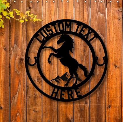 Hand Made Custom Horse Ranch Sign, Personalized Metal Ranch Sign, Metal ...