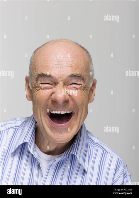 Portrait of a senior man, laughing Stock Photo - Alamy