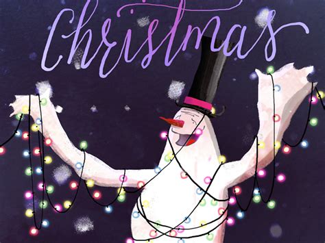 Free Merry Christmas Snowman Screensaver Wallpaper by Kate Chesterton on Dribbble