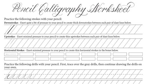 9 Free Calligraphy Practice Sheets