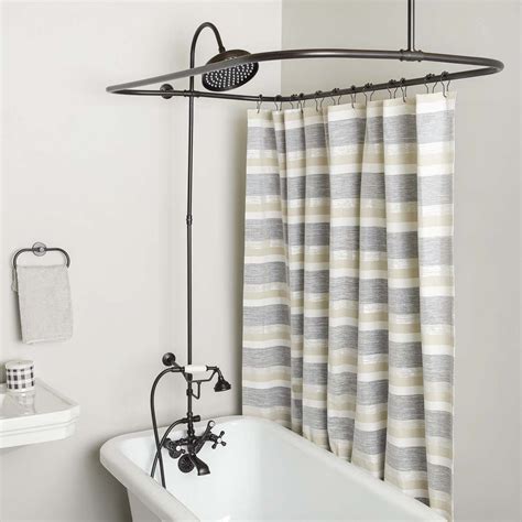 Clawfoot Tub Shower Curtain Rod Ceiling Mount | Shelly Lighting