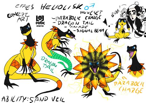 Effie's Heliolisk Concept Art by Hlontro on DeviantArt