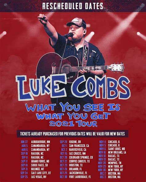 Luke Combs Tour Dates, Concert Tickets, & Live Streams