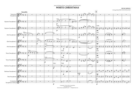 White Christmas (arr. John Ivor Holland) by Bing Crosby Sheet Music for ...