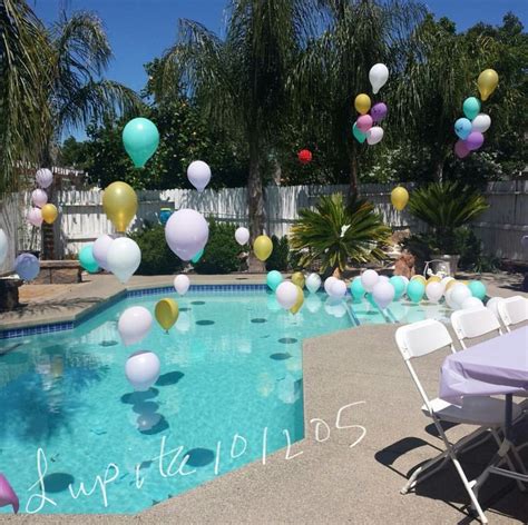 Pool party, balloons, sweet 16 | Pool party outfits, Pool birthday ...