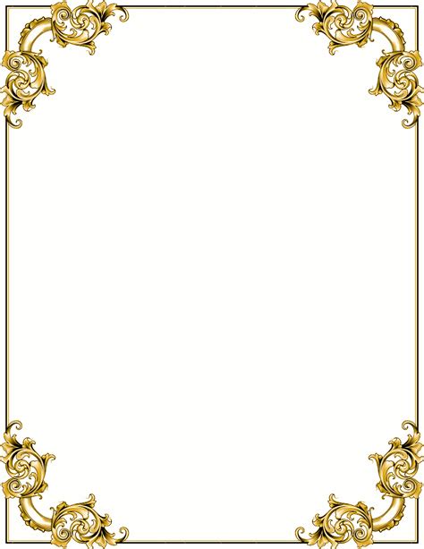 16-ornate_corners_frame_gold.png (850×1100) | Frames | Pinterest | Modern calligraphy