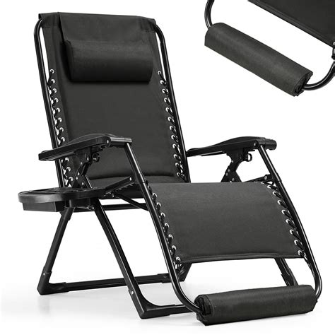 Padded Zero Gravity Chair Oversized with Foot Rest Cushion, Support 400 ...