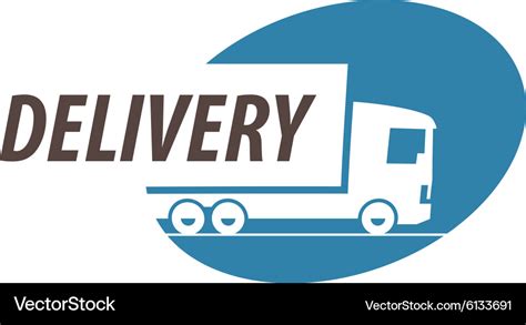 Delivery logo design template truck Royalty Free Vector