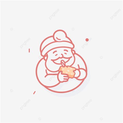 Cartoon Santa Eating A Cookie Vector, Santa Clipart, Cookie Clipart, Eating Clipart PNG and ...