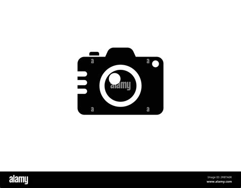 simple camera symbol silhouette sign icon vector isolated on white background Stock Vector Image ...