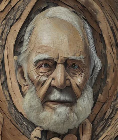 still-life painting of an old man, wide view, wood a... | OpenArt