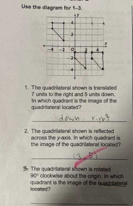 Solved 2. The quadrilateral shown is reflected across the | Chegg.com