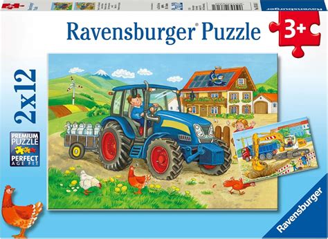 Ravensburger Puzzle 07616 Building Site and Farm: Amazon.co.uk: Toys & Games