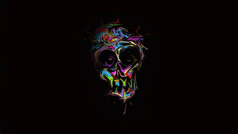 2560x1440 Colorful Skull Dark Art 4k 1440P Resolution ,HD 4k Wallpapers ...