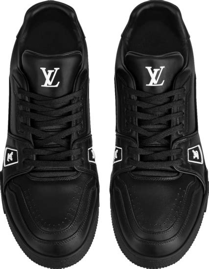 Louis Vuitton All Black 'LV Trainer' Sneakers | INC STYLE