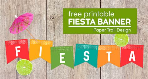 Fiesta Banner Printable {free decor} - Paper Trail Design