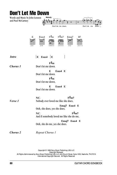 Don't Let Me Down by The Beatles - Guitar Chords/Lyrics - Guitar Instructor