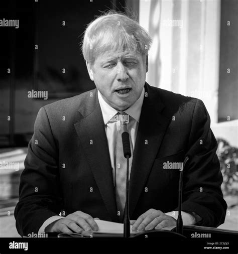 Boris johnson addresses nation Black and White Stock Photos & Images - Alamy