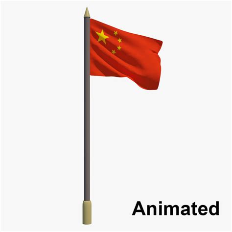 3D flag china - animation - TurboSquid 1189884