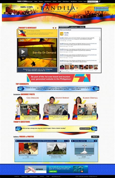 Kapamilya Anchors and Reporters Online: The New Website of Bandila ...