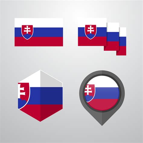 Slovakia flag design set vector 14167672 Vector Art at Vecteezy