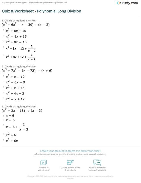 Long Division Polynomials Worksheet – Zip Worksheet