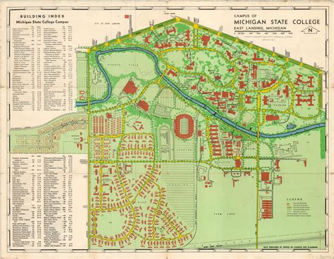 Campus of Michigan State College | Curtis Wright Maps