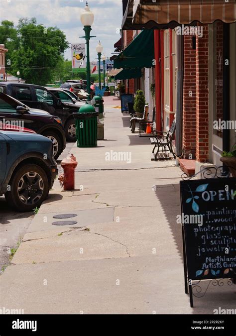 Weston, Missouri - May 18, 2023: Downtown Main Street in Weston, MO ...