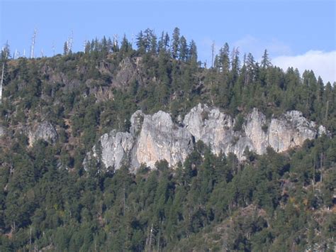 Marble Caves as seen from Hwy. 36 when traveling down the east side of ...