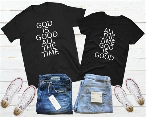 Christian Couple Shirt, Matching Couple Tee, God Is Good All The Time, Christian Couple Gift ...