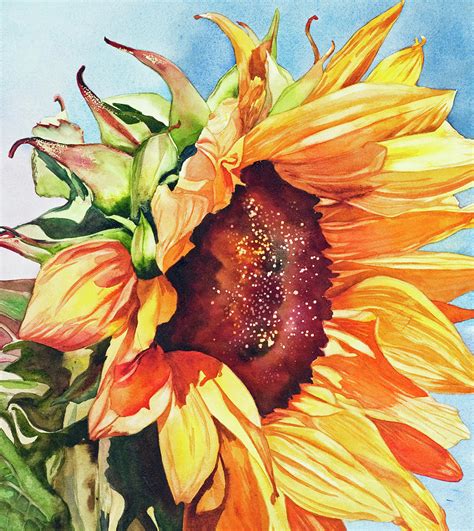 Tournesol Painting by Diane Fujimoto