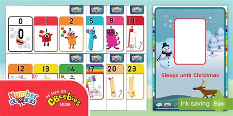 FREE! - 👉 Numberblocks Maths Display: Countdown to Christmas Poster