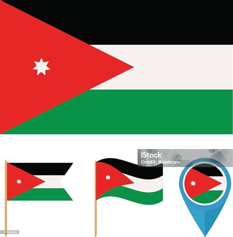 Jordan Country Flag Stock Illustration - Download Image Now - 2015, Abstract, Authority - iStock