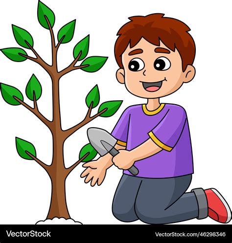 Children Planting Clipart