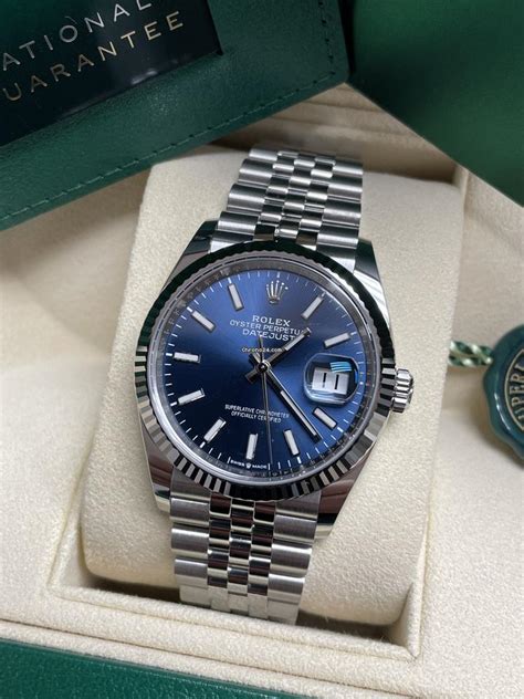 Rolex Datejust 36mm Blue Dial Fluted Bezel Jubilee 126234 NEW... for ...