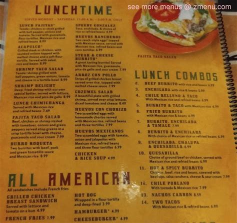 Online Menu of El Bronco Restaurant, Richmond, Indiana, 47374 - Zmenu