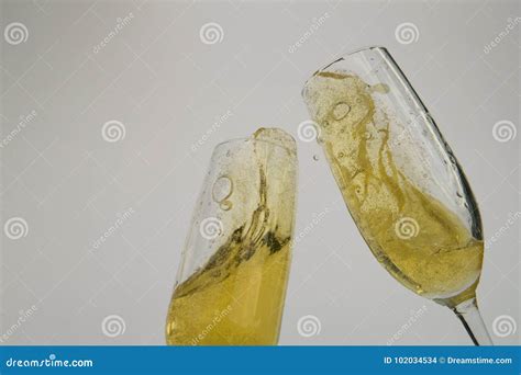 Clinking Celebration Champagne Glasses Stock Photo - Image of holiday ...