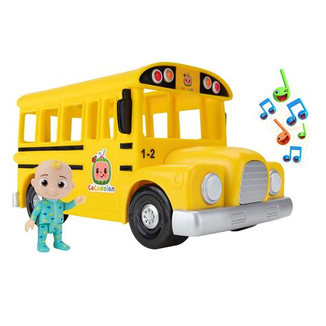 Buy CoComelon Official Musical Yellow School Bus, Plays Clips from ‘Wheels on The Bus ...