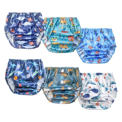 Buy BISENKID 6 Packs Waterproof Plastic Underwear for Toddlers Potty Training Good Elastic ...