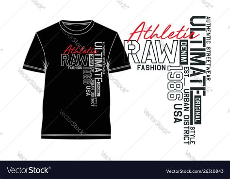 Ultimate athletic for t shirt typography slogan Vector Image