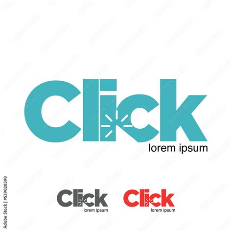 Click logo vector graphic element. Stock Vector | Adobe Stock