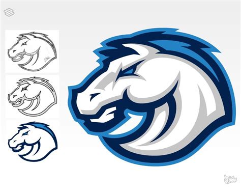 Mustang | Sports logo inspiration, Sports logo design, Animal logo