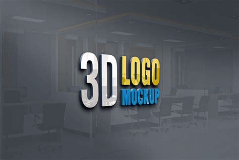 New 3D Logo Mockup PSD Free Download