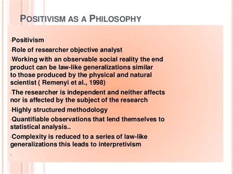 Positivist approach to research