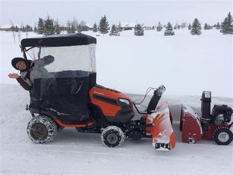 Zero turn mowers with snowblower attachment