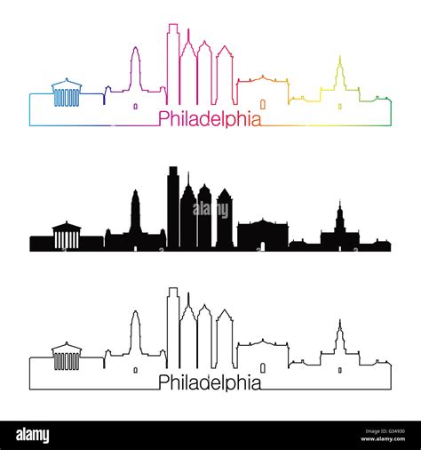 Philadelphia skyline silhouette hi-res stock photography and images - Alamy